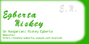egberta miskey business card